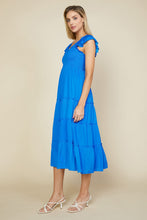 Load image into Gallery viewer, Blue Smock Midi Dress
