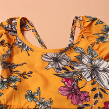 Load image into Gallery viewer, Little Girls Floral Print Scoop Neck Dress
