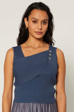 Load image into Gallery viewer, Adrian Twisted Front Knit Top w/Button Detail
