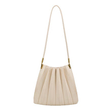 Load image into Gallery viewer, Carrie Medium Pleated Shoulder Bag in Ivory
