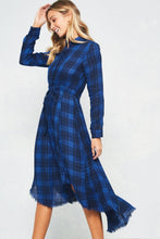 Load image into Gallery viewer, Button Up Asymmetrical Plaid Dress
