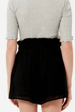 Load image into Gallery viewer, Black Gathered Waist Shorts
