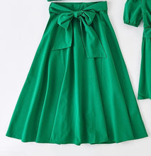 Load image into Gallery viewer, A-line Midi Skirt with Tie
