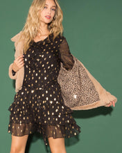 Load image into Gallery viewer, Faux Fur Jacket with Leopard Lining
