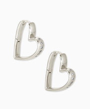 Load image into Gallery viewer, Ansley Rhodium Small Hoop Earring
