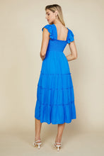 Load image into Gallery viewer, Blue Smock Midi Dress
