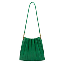 Load image into Gallery viewer, Carrie Medium Pleated Shoulder Bag in Green
