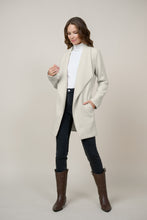 Load image into Gallery viewer, Beige Chevron Structured Open Cardigan
