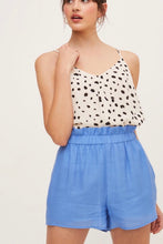 Load image into Gallery viewer, Blue Gathered Waist Shorts
