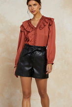 Load image into Gallery viewer, High Waisted Leather Shorts
