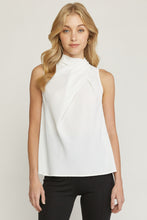 Load image into Gallery viewer, Elisa Drape Neck Blouse in White
