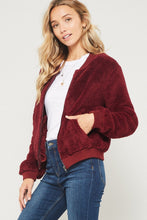 Load image into Gallery viewer, Faux Fur Bomber Jacket
