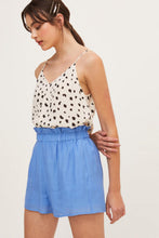 Load image into Gallery viewer, Blue Gathered Waist Shorts
