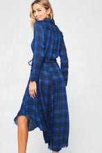 Load image into Gallery viewer, Button Up Asymmetrical Plaid Dress
