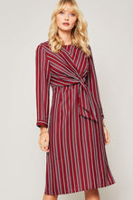Load image into Gallery viewer, Stripe Print Knotted Tie Dress
