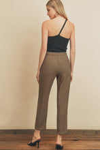 Load image into Gallery viewer, Front Seam Detail Tapered Pants in Taupe
