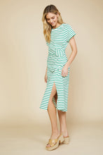 Load image into Gallery viewer, Classic Side Twist Stripe Dress
