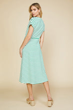 Load image into Gallery viewer, Classic Side Twist Stripe Dress
