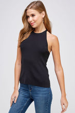 Load image into Gallery viewer, Black Racer Back Knit Tank
