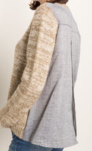 Load image into Gallery viewer, Crewneck Sweater with Back Woven Detail
