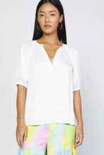 Load image into Gallery viewer, V Split Neck White Blouse
