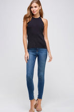 Load image into Gallery viewer, Black Racer Back Knit Tank
