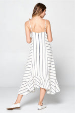 Load image into Gallery viewer, Direction Striped Ruffle Bottom Dress
