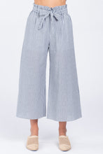 Load image into Gallery viewer, Front Tie Stripe Wide Leg Pants
