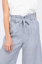 Load image into Gallery viewer, Front Tie Stripe Wide Leg Pants
