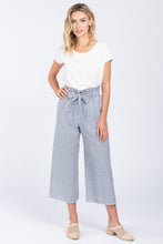 Load image into Gallery viewer, Front Tie Stripe Wide Leg Pants
