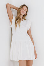 Load image into Gallery viewer, Mixed Media Ruffle Dress
