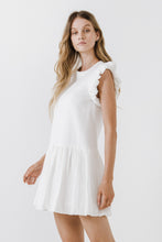 Load image into Gallery viewer, Mixed Media Ruffle Dress
