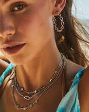 Load image into Gallery viewer, Abbie Hoop Earrings in Rhodium
