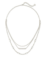 Load image into Gallery viewer, Addison Multi Strand Necklace in Rhodium
