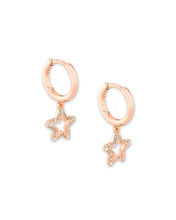 Load image into Gallery viewer, Jae Star Huggie Earrings in RoseGold
