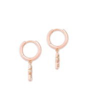 Load image into Gallery viewer, Jae Star Huggie Earrings in RoseGold
