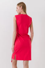 Load image into Gallery viewer, Gathered Dress with Shoulder Pads
