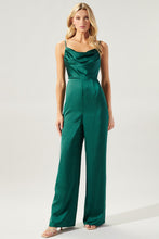 Load image into Gallery viewer, Chateau Satin Cowl Neck Jumpsuit

